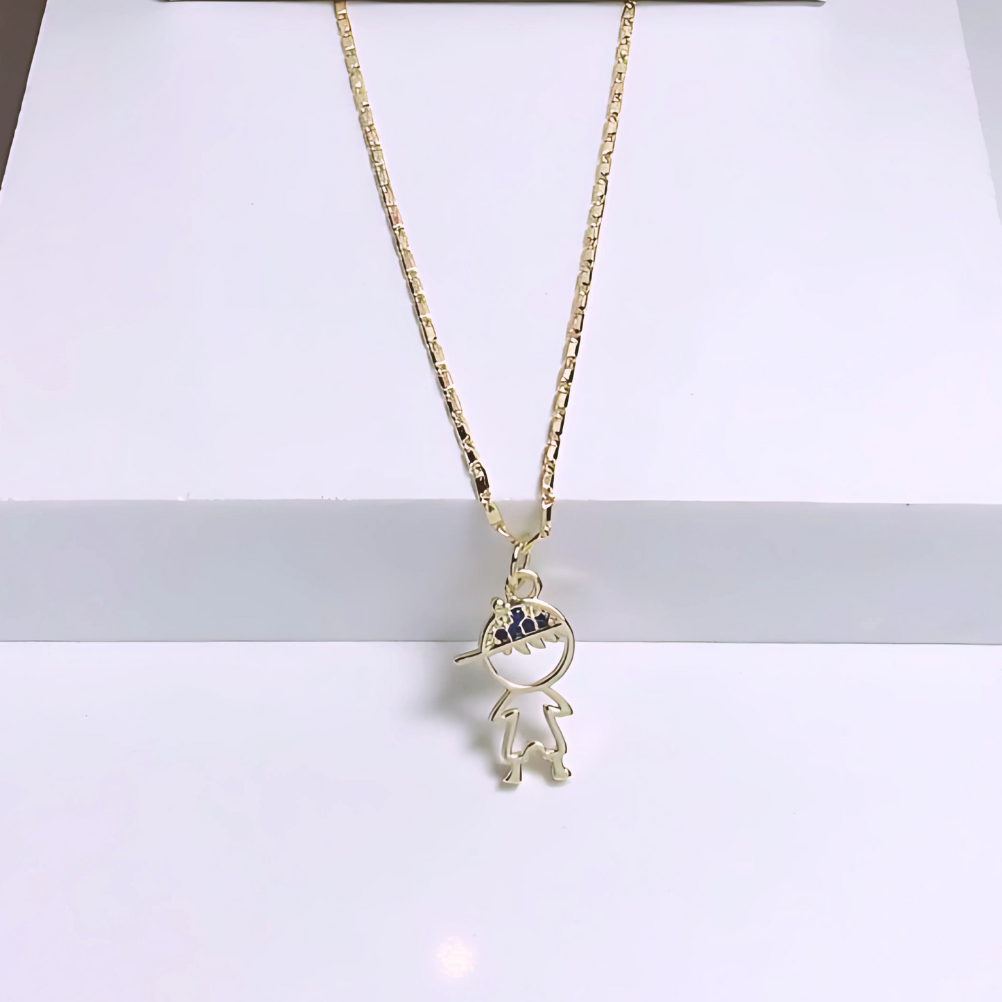 Cadena Niño - Niña - Baño de Oro 18k