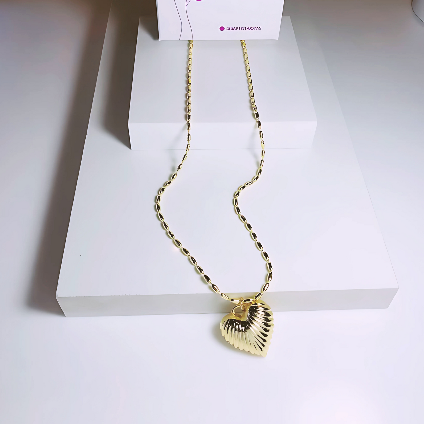 Cadena Corazón en Capas - Baño de Oro 18k