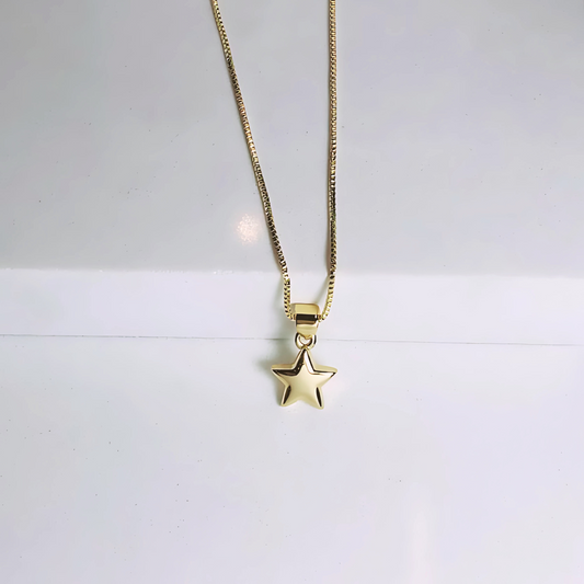 Cadena Estrellita Lisa - Baño de Oro 18k