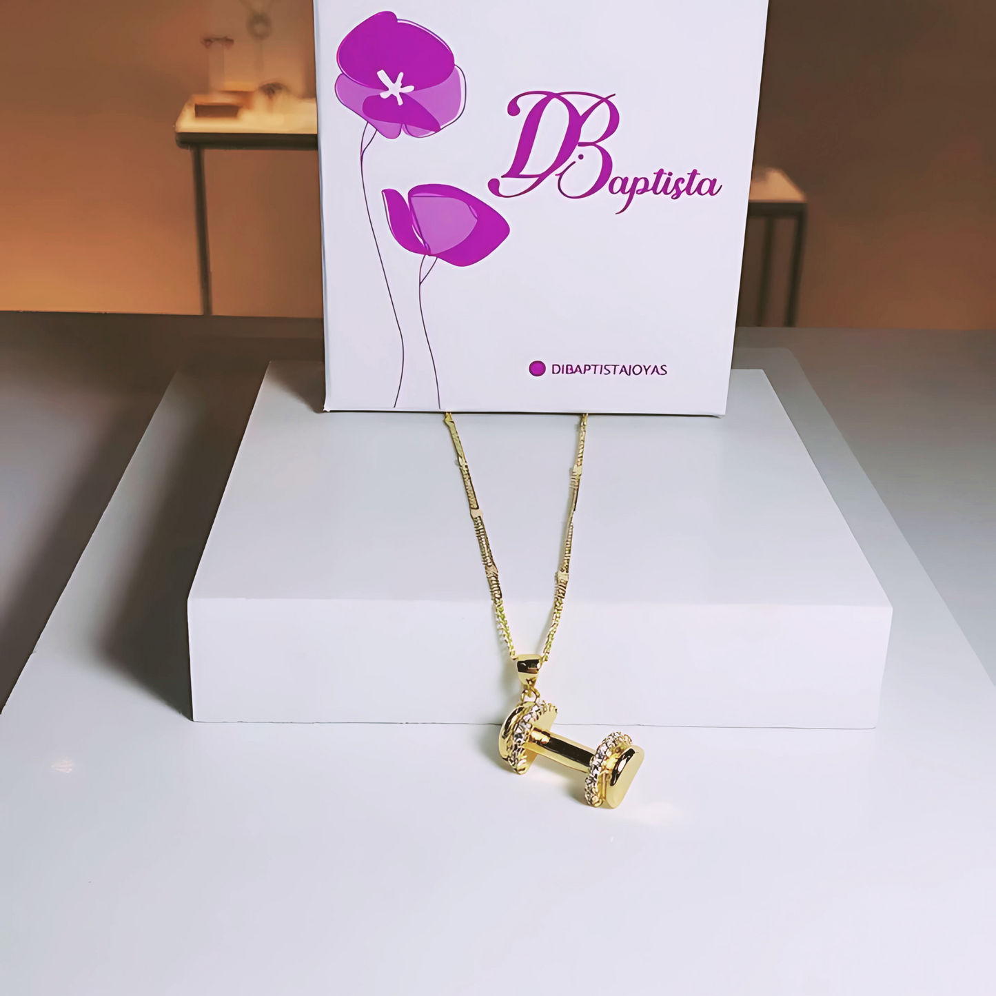 Cadena Pesas - Baño de Oro 18k
