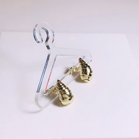 Aros Gota Capas - Baño de Oro 18k