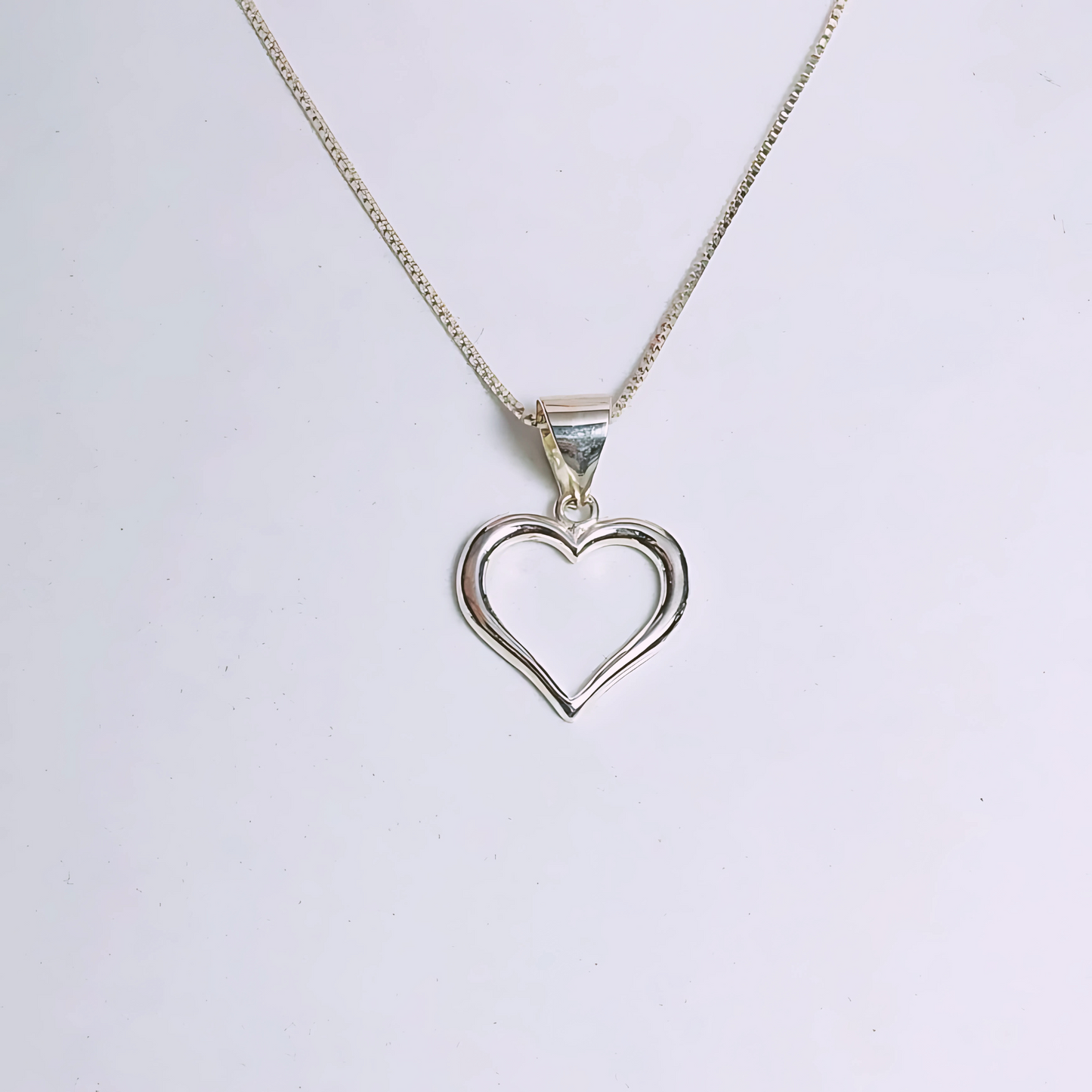Cadena Corazón Silueta - Plata 925