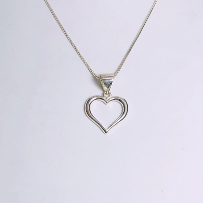 Cadena Corazón Silueta - Plata 925